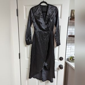 Nastygal black midi maxi dress